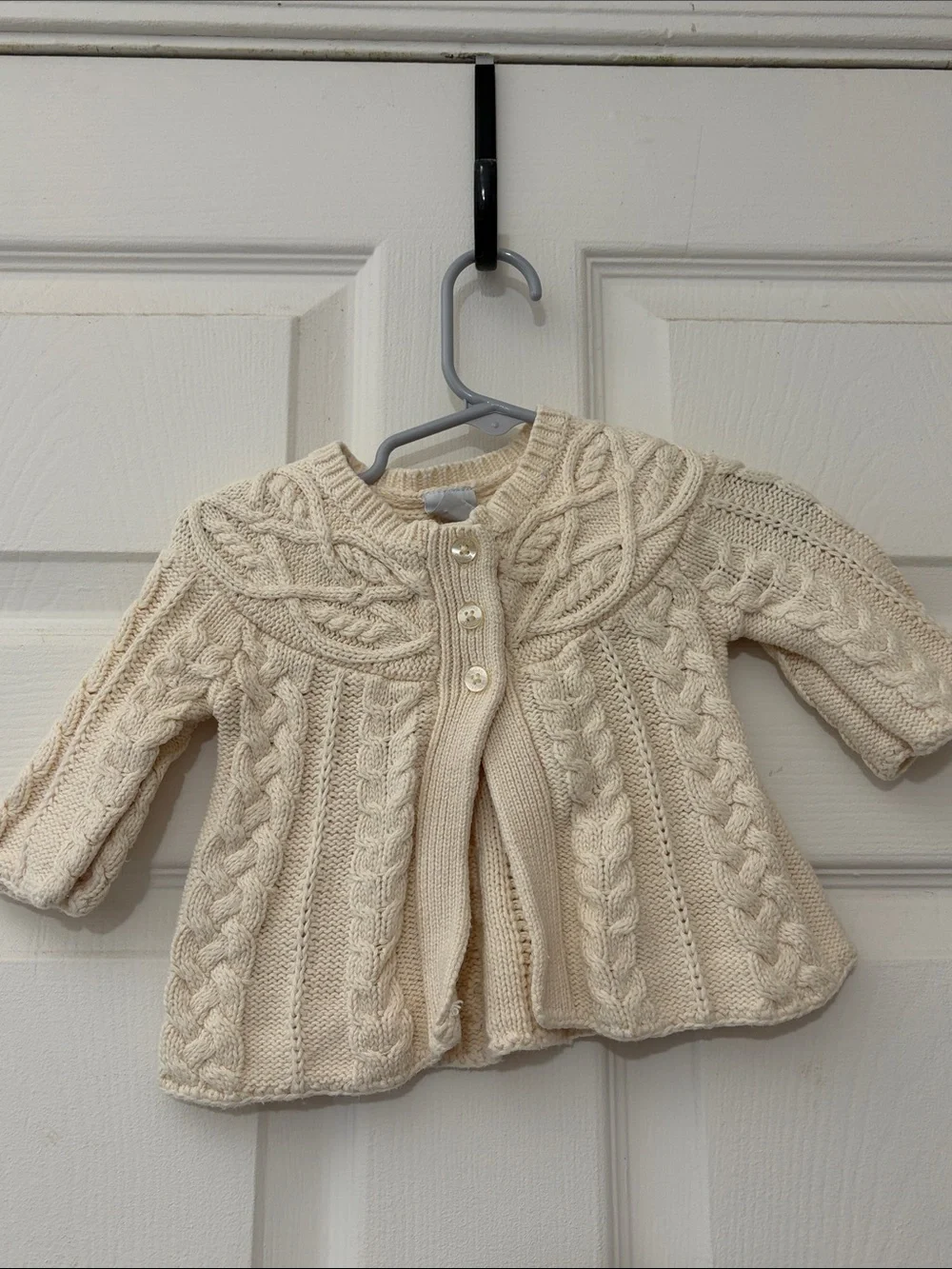 3-6 months Cream Cable Knit